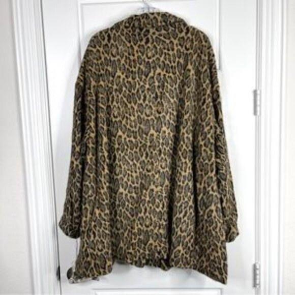 AVEC LES FILLES Soft Swing Car Coat NEW SIze 3X Leopard Animal Print - Picture 6 of 10